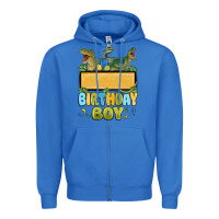 True Royal customized dinosaur birthday boy Zipper Hoodie - MaliasSmallBusiness