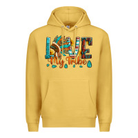Antique Gold love my tribe native american indian headdress Premium Hoodie - Artiststas