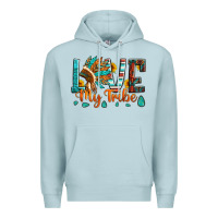 Blue Mist love my tribe native american indian headdress Premium Hoodie - Artiststas
