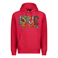 Cardinal love my tribe native american indian headdress Premium Hoodie - Artiststas