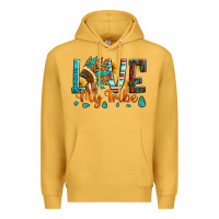 Mustard love my tribe native american indian headdress Premium Hoodie - Artiststas