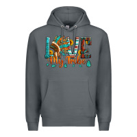 Rock love my tribe native american indian headdress Premium Hoodie - Artiststas