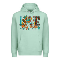 Seafoam love my tribe native american indian headdress Premium Hoodie - Artiststas