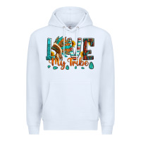 White love my tribe native american indian headdress Premium Hoodie - Artiststas