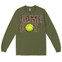 Army Green tennis game day Long Sleeve Tee - BarkalooDesign