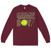 Burgundy tennis game day Long Sleeve Tee - BarkalooDesign