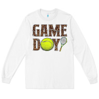 White tennis game day Long Sleeve Tee - BarkalooDesign