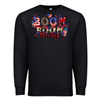 Black Boom boom baby 4th of july Premium Sweatshirt - CowGirlArtShop