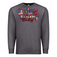 Charcoal Heather Boom boom baby 4th of july Premium Sweatshirt - CowGirlArtShop
