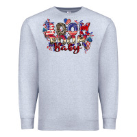 Heather Grey Boom boom baby 4th of july Premium Sweatshirt - CowGirlArtShop
