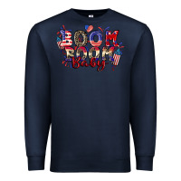 Navy Boom boom baby 4th of july Premium Sweatshirt - CowGirlArtShop