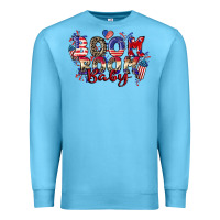 Ocean Blue Boom boom baby 4th of july Premium Sweatshirt - CowGirlArtShop