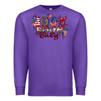 Purple Boom boom baby 4th of july Premium Sweatshirt - CowGirlArtShop