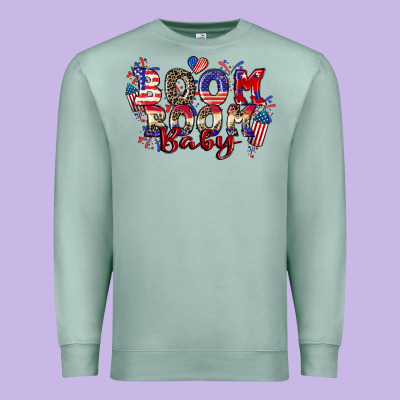 Boom Boom Baby 4th Of July Premium Sweatshirt Designed By Cowgirlartshop