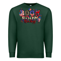 Sports Green Boom boom baby 4th of july Premium Sweatshirt - CowGirlArtShop