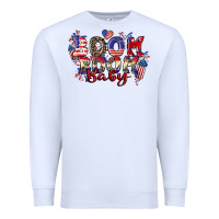White Boom boom baby 4th of july Premium Sweatshirt - CowGirlArtShop