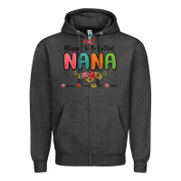 Charcoal Heather blessed to be called nana Zipper Hoodie - MaliasSmallBusiness