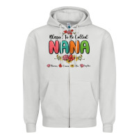 Dove Grey blessed to be called nana Zipper Hoodie - MaliasSmallBusiness