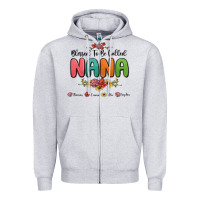 Heather Grey blessed to be called nana Zipper Hoodie - MaliasSmallBusiness