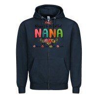 Navy blessed to be called nana Zipper Hoodie - MaliasSmallBusiness