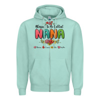 Seafoam blessed to be called nana Zipper Hoodie - MaliasSmallBusiness