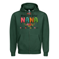 Sports Green blessed to be called nana Zipper Hoodie - MaliasSmallBusiness