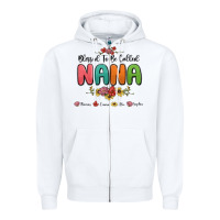 White blessed to be called nana Zipper Hoodie - MaliasSmallBusiness