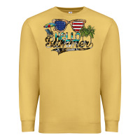 Antique Gold hello summer Premium Sweatshirt - SublimationCraftShop
