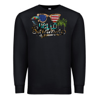 Black hello summer Premium Sweatshirt - SublimationCraftShop