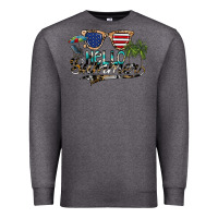 Charcoal Heather hello summer Premium Sweatshirt - SublimationCraftShop