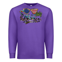 Purple hello summer Premium Sweatshirt - SublimationCraftShop