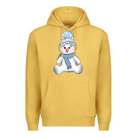 Antique Gold winter snowman Premium Hoodie - AdoDesignShop