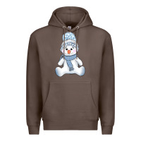 Coffee winter snowman Premium Hoodie - AdoDesignShop