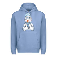 Colony Blue winter snowman Premium Hoodie - AdoDesignShop