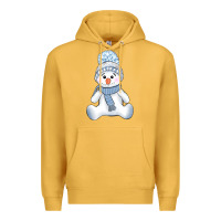 Mustard winter snowman Premium Hoodie - AdoDesignShop