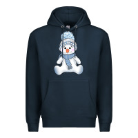 Navy winter snowman Premium Hoodie - AdoDesignShop