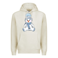 Oatmeal Heather winter snowman Premium Hoodie - AdoDesignShop