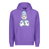 Purple winter snowman Premium Hoodie - AdoDesignShop