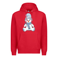 Red winter snowman Premium Hoodie - AdoDesignShop