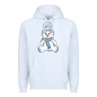 White winter snowman Premium Hoodie - AdoDesignShop