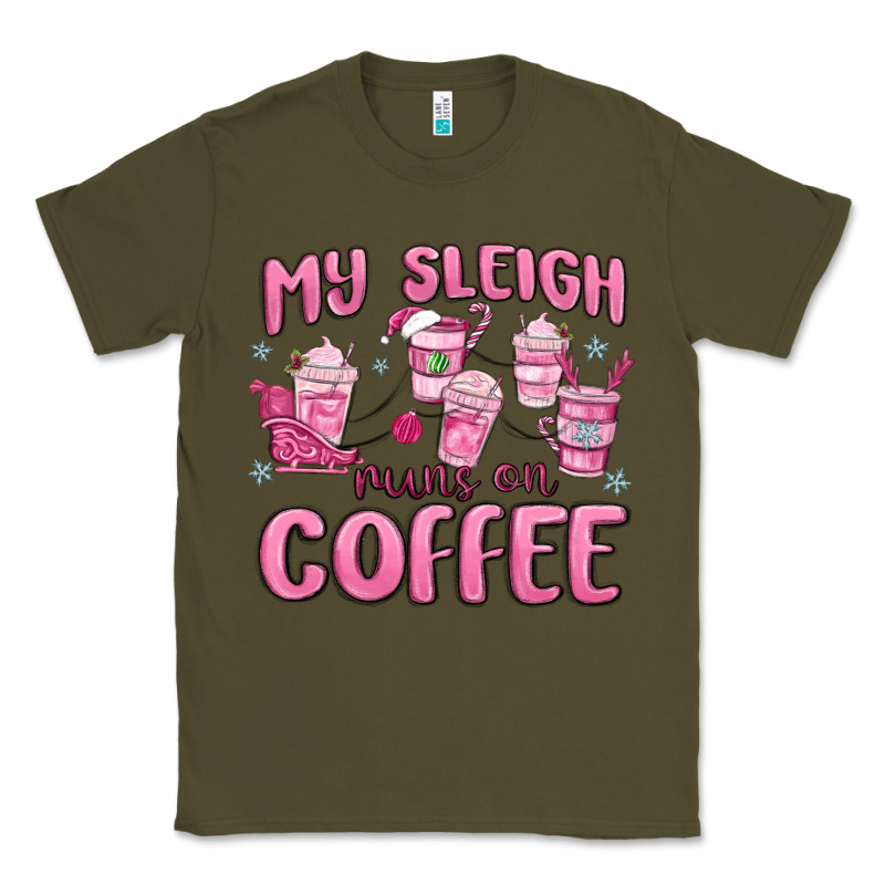 My Sleigh Runs On Coffee Classic Tee by MaliasSmallBusiness | Teevron