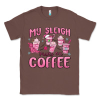 Chestnut my sleigh runs on coffee Classic Tee - MaliasSmallBusiness