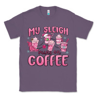 Lavender my sleigh runs on coffee Classic Tee - MaliasSmallBusiness