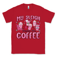 Red my sleigh runs on coffee Classic Tee - MaliasSmallBusiness