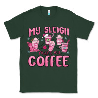 Sports Green my sleigh runs on coffee Classic Tee - MaliasSmallBusiness