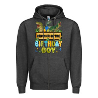 Charcoal Heather brother of the birthday boy Zipper Hoodie - MaliasSmallBusiness