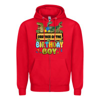 Red brother of the birthday boy Zipper Hoodie - MaliasSmallBusiness