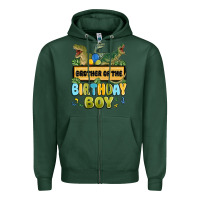 Sports Green brother of the birthday boy Zipper Hoodie - MaliasSmallBusiness