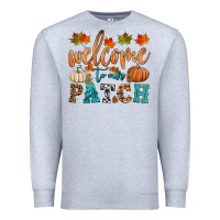 Heather Grey welcome to our patch Premium Sweatshirt - HRA Design Shop