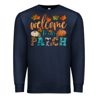 Navy welcome to our patch Premium Sweatshirt - HRA Design Shop